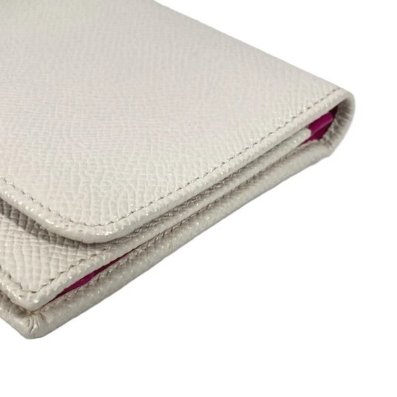 BVLGARI Bulgari Bulgari Logo Clip long wallet bifold Long Wallet Leather White - Picture 7 of 16